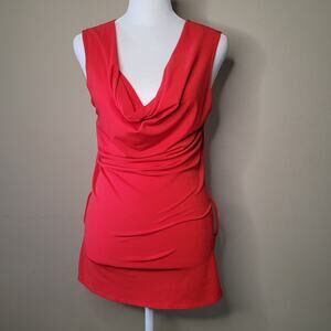 Belle Amie Red Sleeveless V-Neck Dress - Size Large